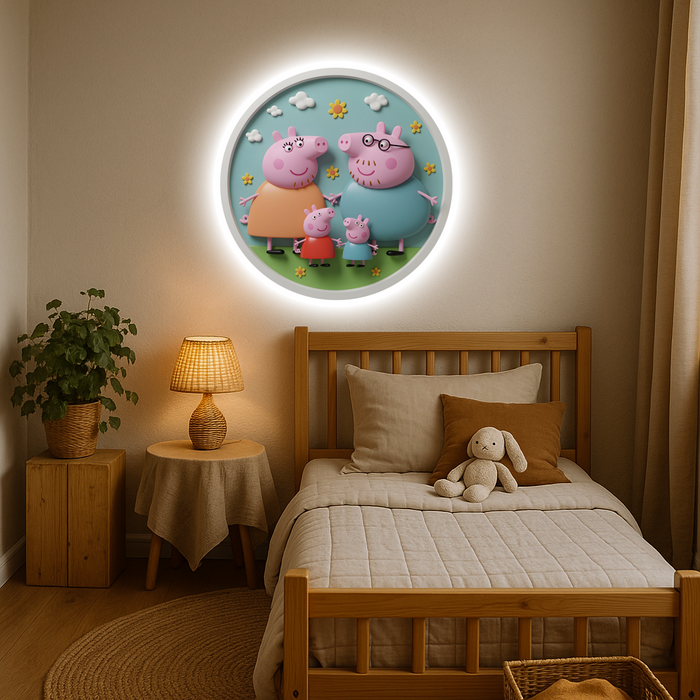 Svietiaci obraz - Prasiatko Peppa - Nočná lampa
