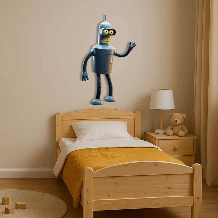 Tablou din lemn cu imprimare UV- Futurama Bender