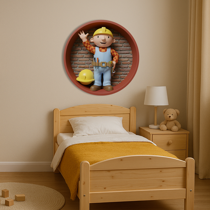 Wooden UV printed poster - Bob The Builder