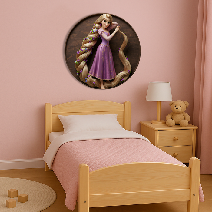 Drevený obraz s UV potlačou - Rapunzel