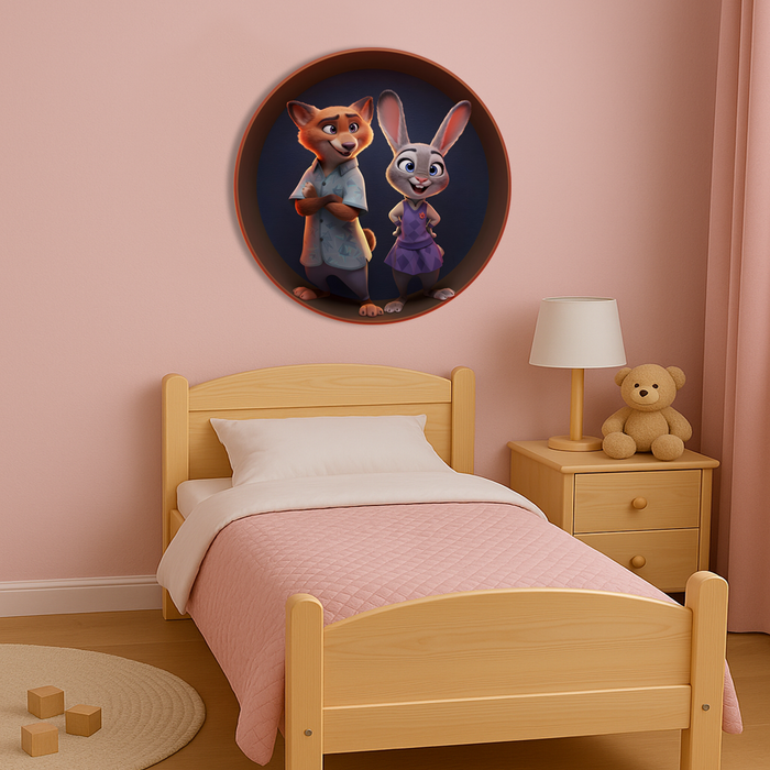 Drevený obraz s UV potlačou - Zootropolis