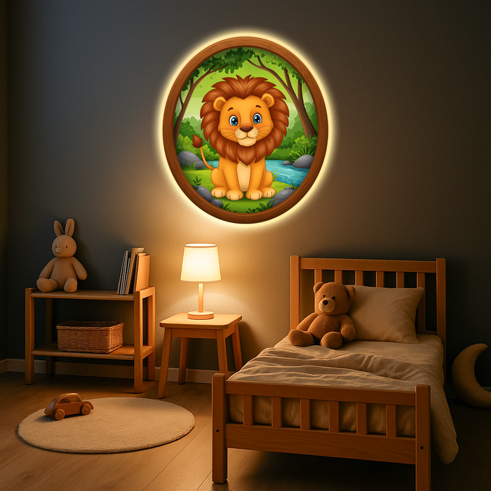 Luminous poster - Lion Leo - Night Lamp