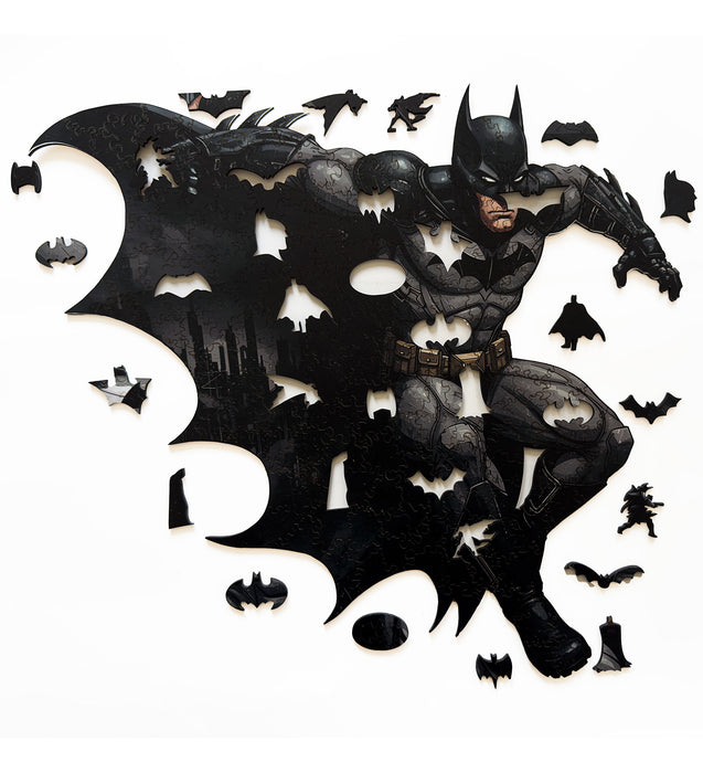 Batman v meste Gotham - drevené puzzle