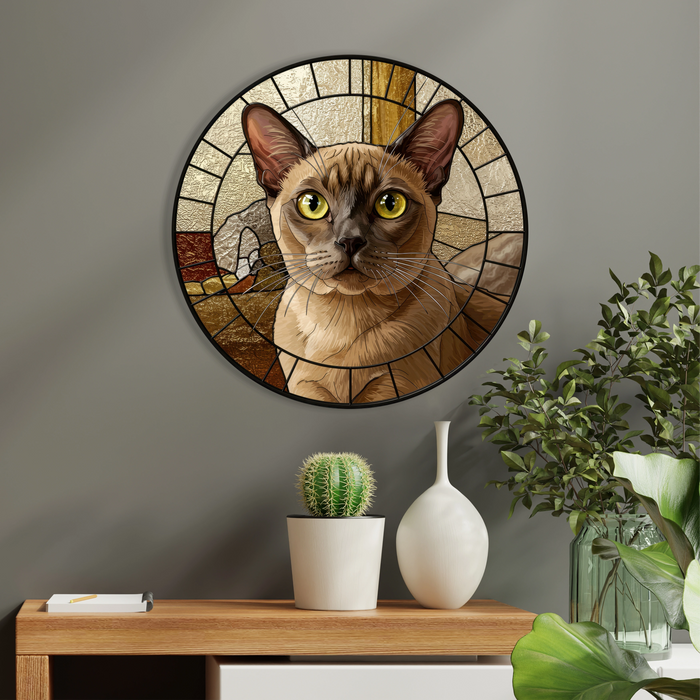 Glas-HDF-poster – Burma-Katze