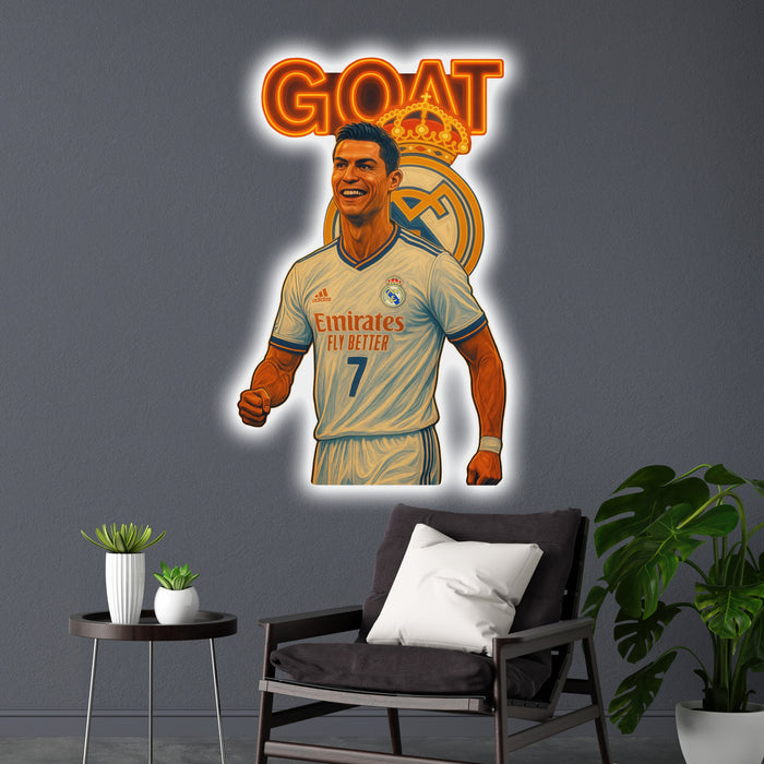 imagine iluminată din spate - Cristiano Ronaldo - GOAT