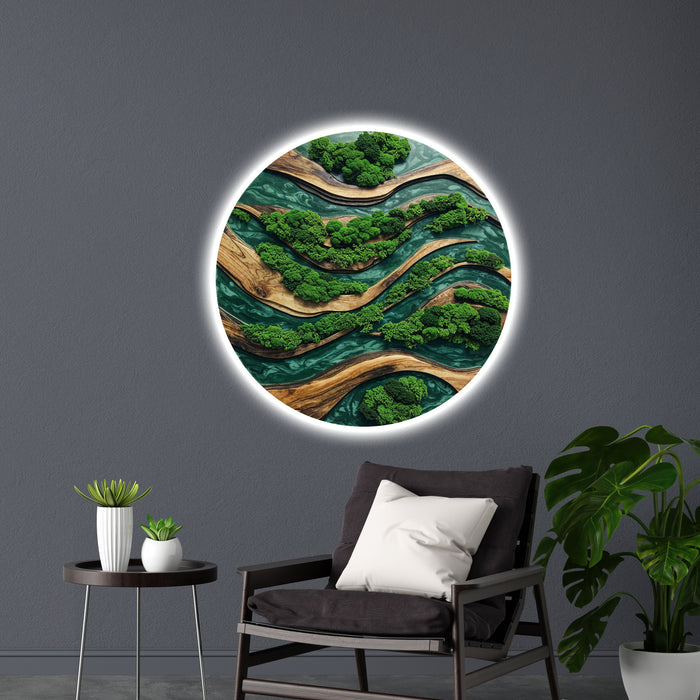 Shining poster - Moss waves