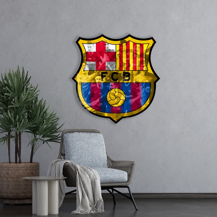 Farebný HDF obraz logo FC Barcelona
