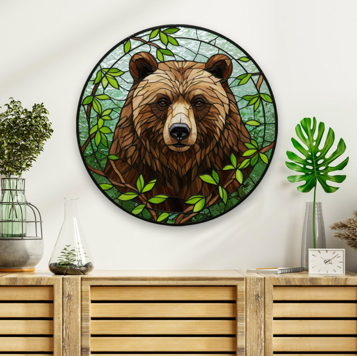 Glass HDF poster - Bear