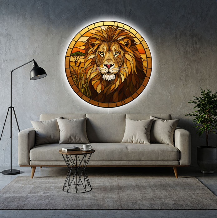 Shining poster - Lion - glass