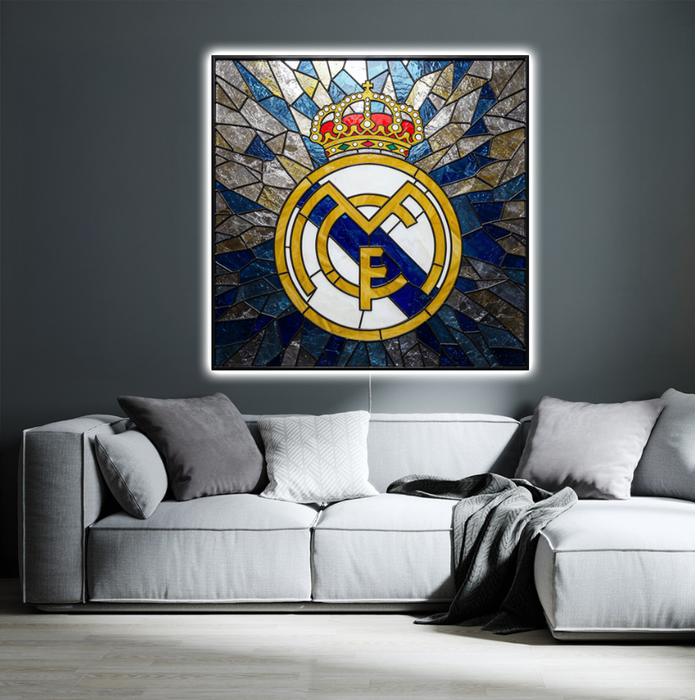 Shining poster Real Madrid - Glass stylized