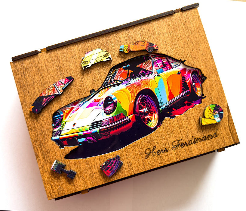 Porsche 911 Herr Ferdinand - Puzzle din lemn