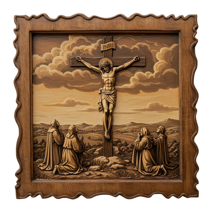 Cristo al Calvario - Puzzle di legno