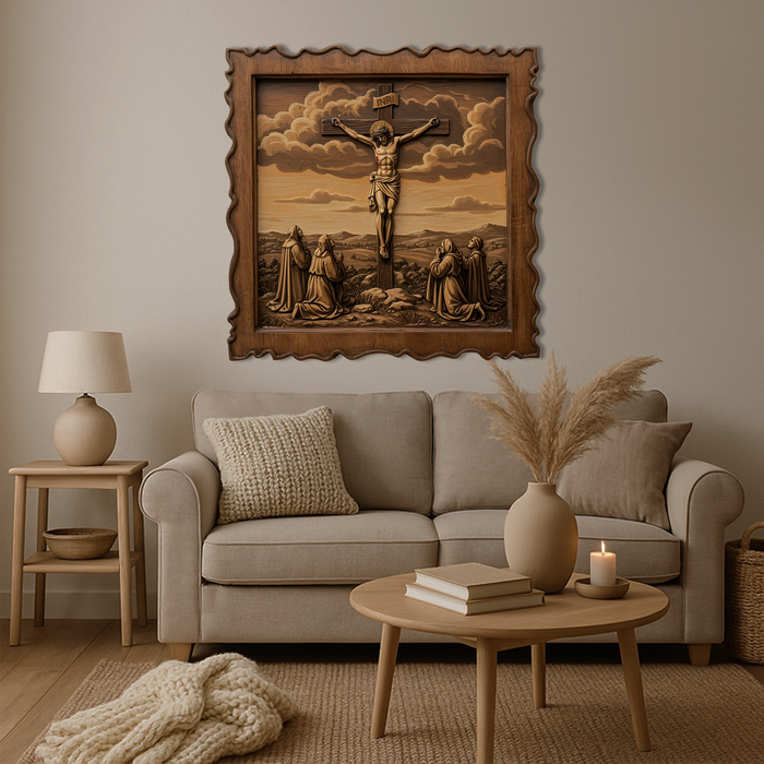 Wooden poster - Christ on Calvary