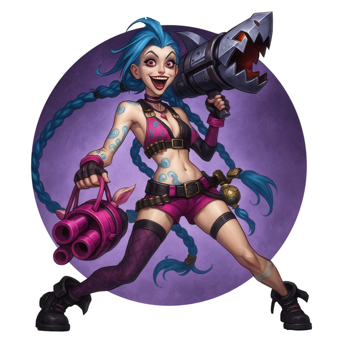 Jinx - League of legend - Puzzle din lemn