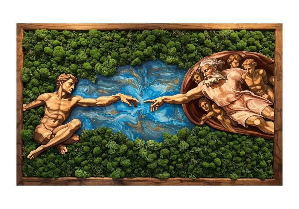 Creation of Adam - moss - Wooden Jigsaw Puzzle
