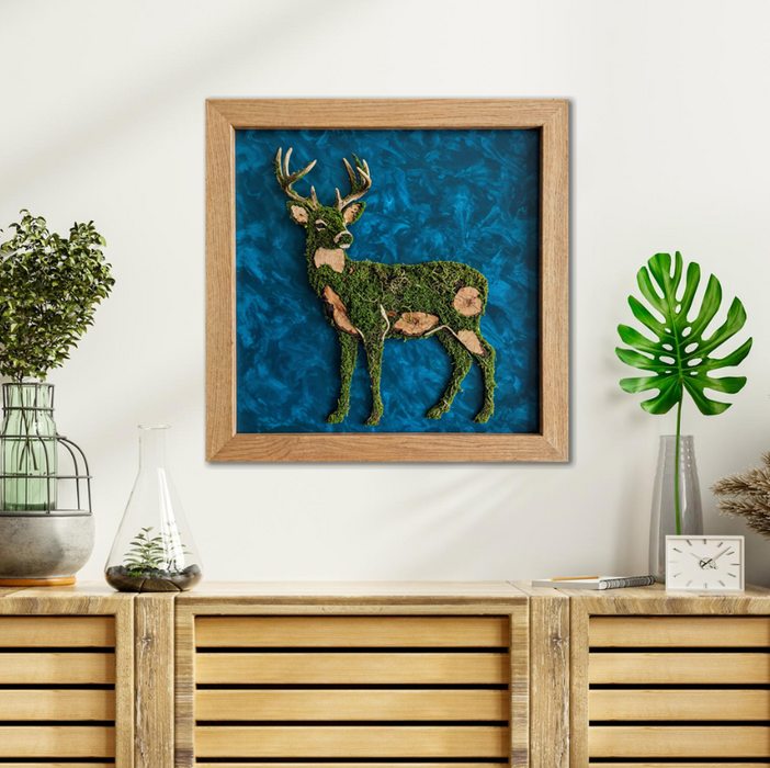 Wooden UV printed poster - Deer Epoxy