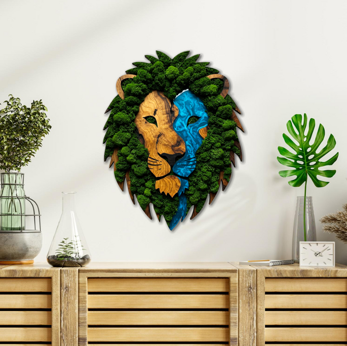 Moss HDF poster - Lion Face