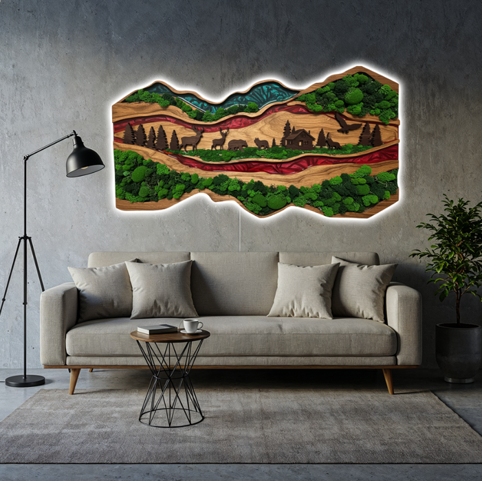 Shining Moss poster - Red Nature