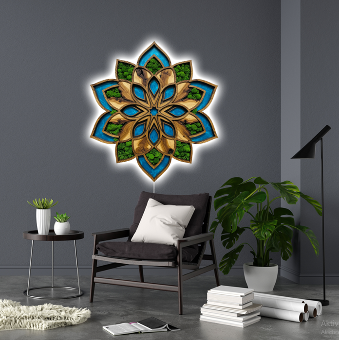 Shining Moss poster Mandala Flore