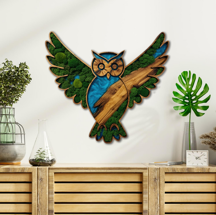 Moss HDF poster - Owl Wings