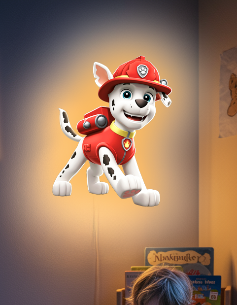 Luminous poster - Marschal - Paw Patrol - Night Lamp