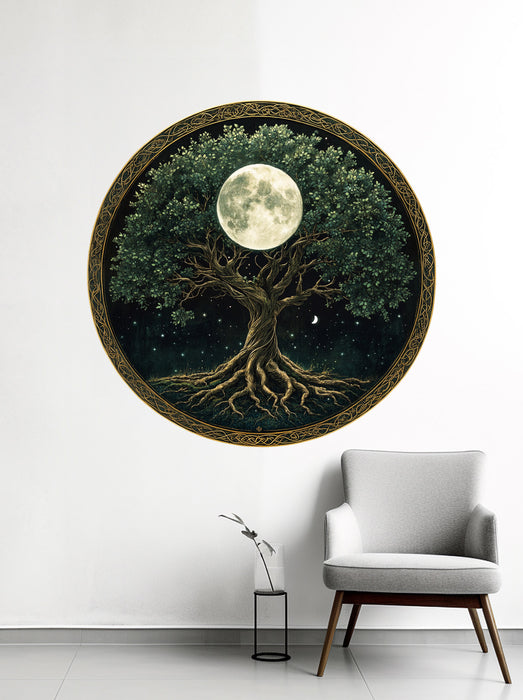 Moss HDF poster - Moon Tree of Life - Peaceful sleep