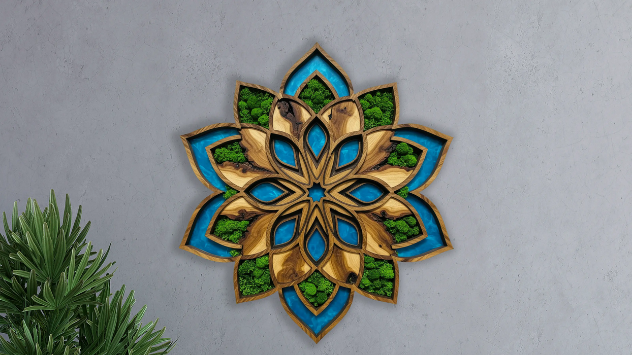 Mech HDF obraz - Ornament - Epoxidová hvězda