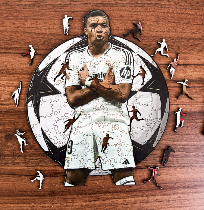 Mbappe Real - Ball Champ. Wooden Jigsaw Puzzle