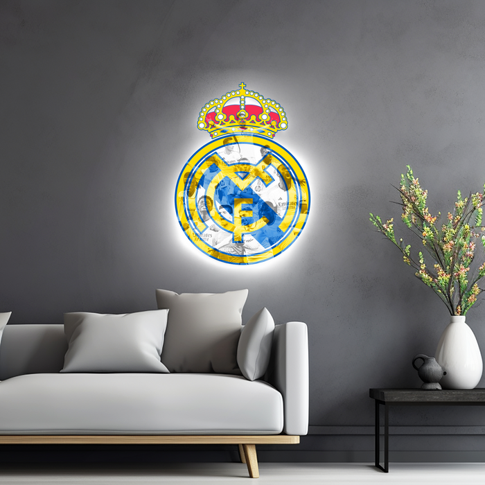 Svietiaci obraz Logo Realu Madrid