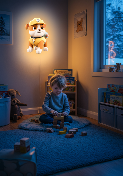 Svietiaci obraz - Rubble - Paw Patrol - Nočná lampa