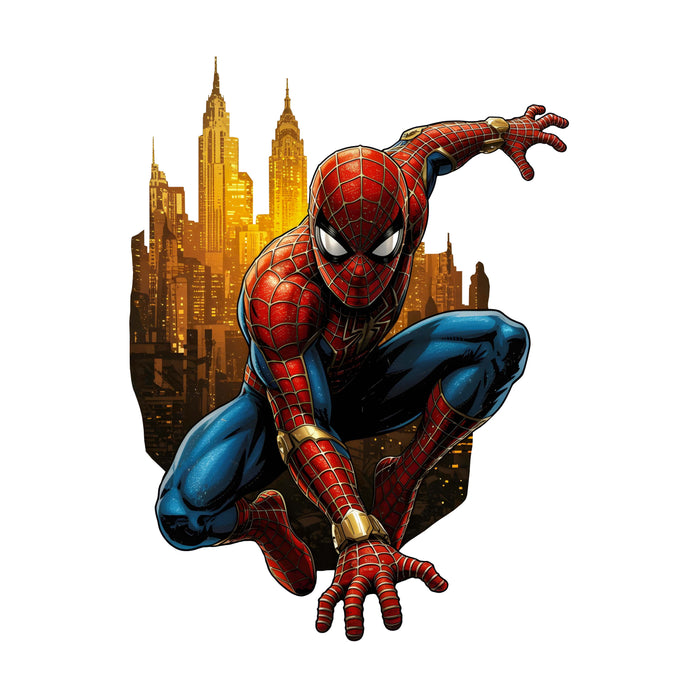 Spiderman v meste - drevené puzzle