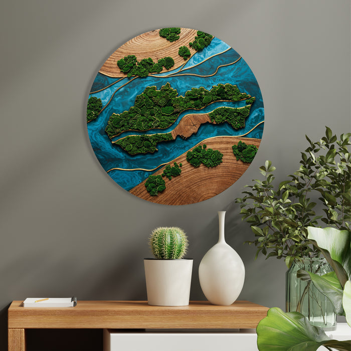 Wooden UV printed poster - Slovakia - moss