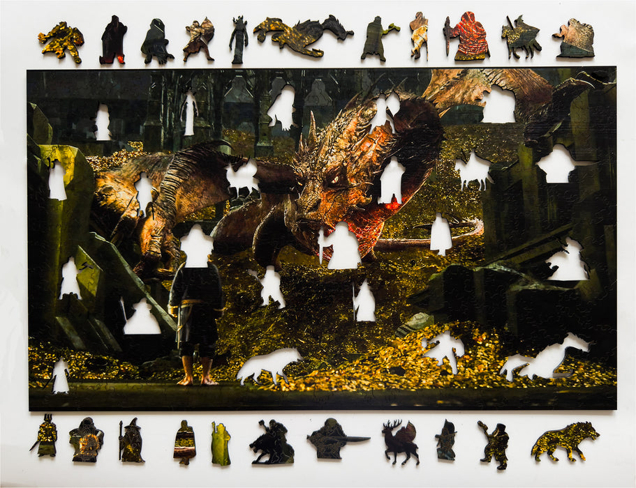 Hobbit Rivendell - svet Pána prsteňov - drevené puzzle