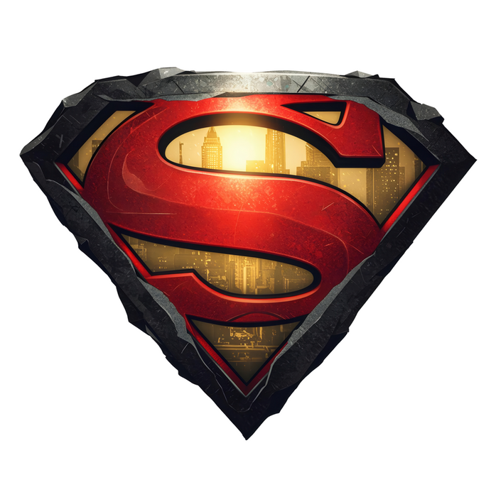 Superman - logo - drevené puzzle