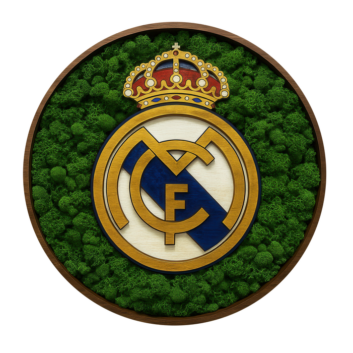 Real Madrid - mușchi - Puzzle din lemn