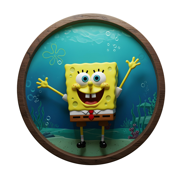Spongebob - drevené puzzle