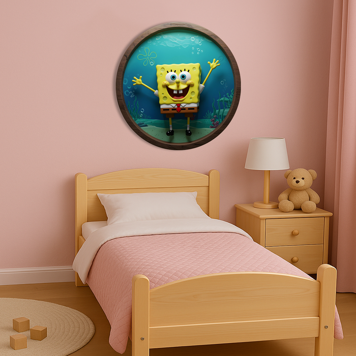 Drevený obraz s UV potlačou - SpongeBob