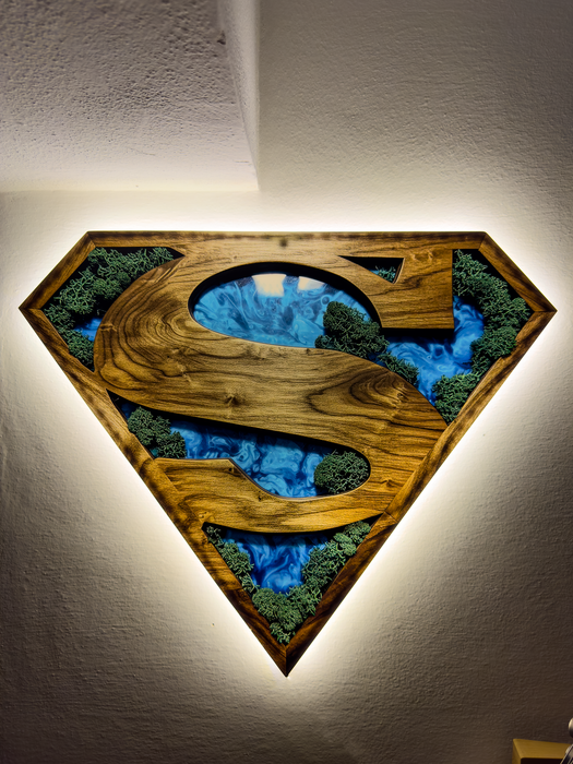 Svítící mech obraz Superman Ice