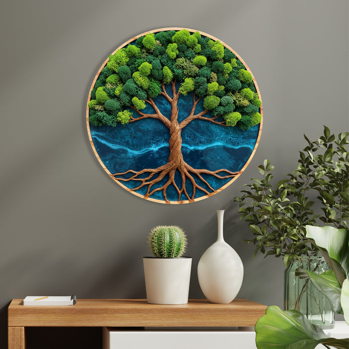 Wooden UV printed poster - Tree of life Epoxid