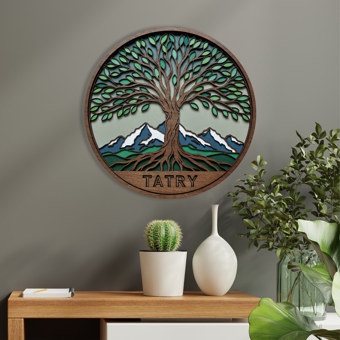 Wooden UV printed poster - Tree of Life - The Tatra Mountains