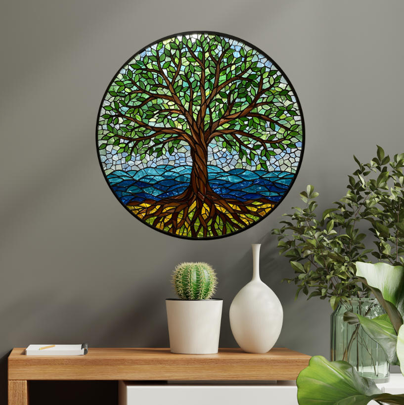 Glass art - Wooden wall art