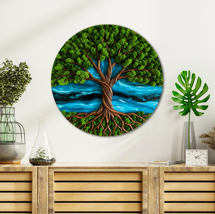 Moss Art - Wooden wall art