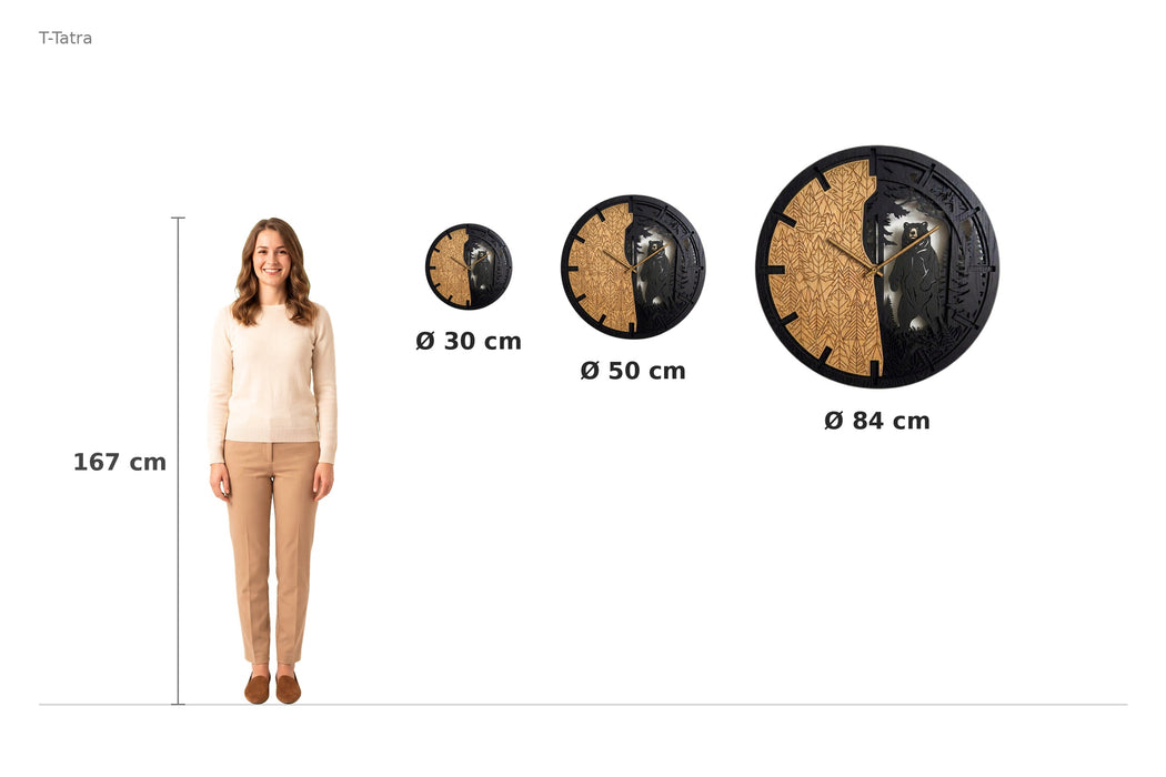 Size comparison – 167 cm reference