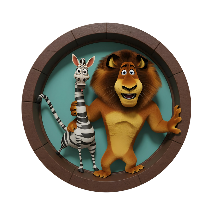Svítící obraz - Madagaskar - Noční lampa