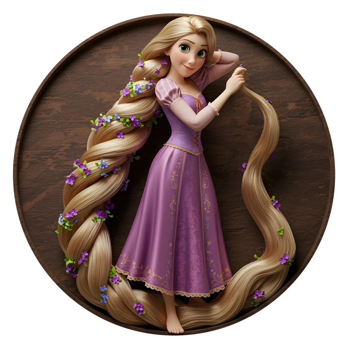 Drevený obraz s UV potlačou - Rapunzel 