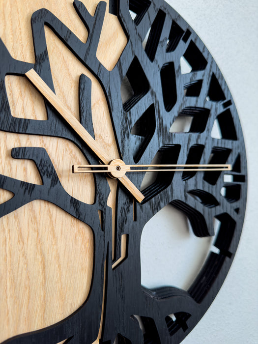 Orologio 3D in Rovere T-Tatra – "Albero della Vita"