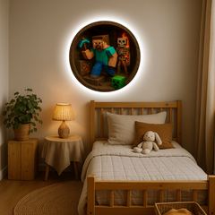 Svietiaci obraz - nočná lampa - Minecraft 