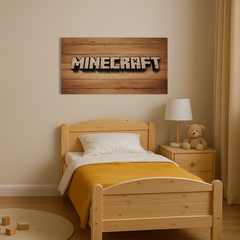 Wooden UV printed poster - Minecraft - logo-