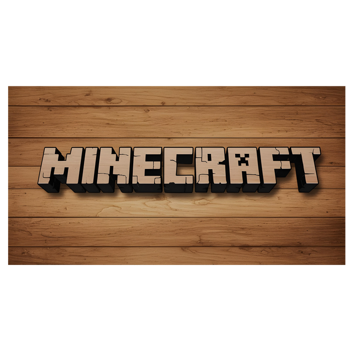 Luminous poster - Minecraft town sign - Night Lamp