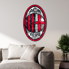 Farebný HDF obraz logo AC Milan